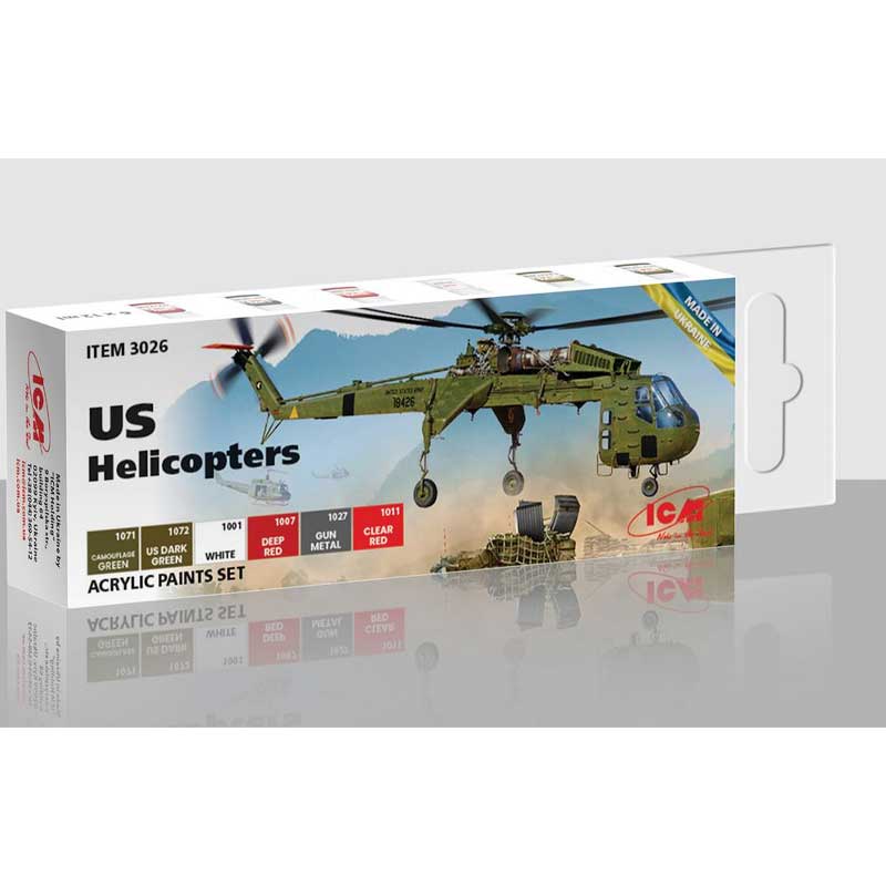 ICM Paint Set - US Helicopters 3026