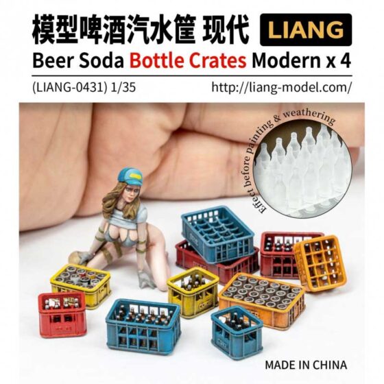 1/35 Beer Soda Bottle Crates Modern x 4 0431 Liang