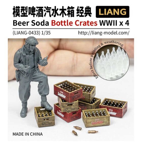 1/35 Beer Soda Bottle Crates WWII x 4 0433 Liang