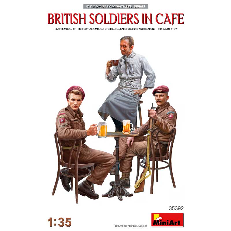 Miniart British Soldiers in Cafe (1/35) 35392