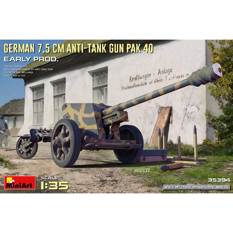 Miniart German 7.5cm Anti-Tank Gun PaK 40 Early (1/35) 35394