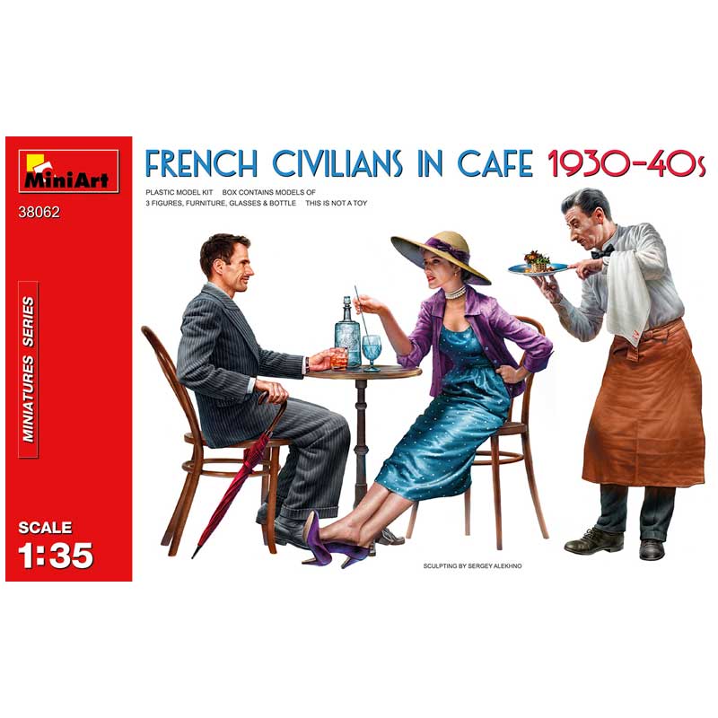 Miniart French Civilians in Cafe 1930-40s (1/35) 38062