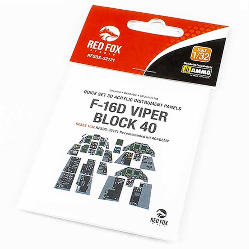 1/32 F-16D Block 40 Viper (for Academy kit) SQS-32121 Red Fox Studio