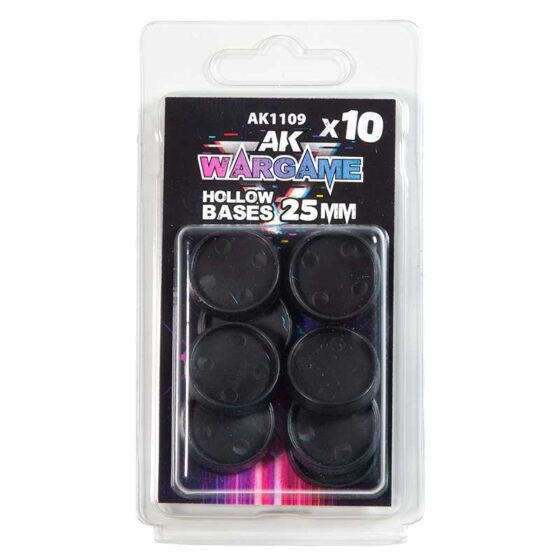 AK Interactive Hollow Base 25mm - 10 Units AK-1109