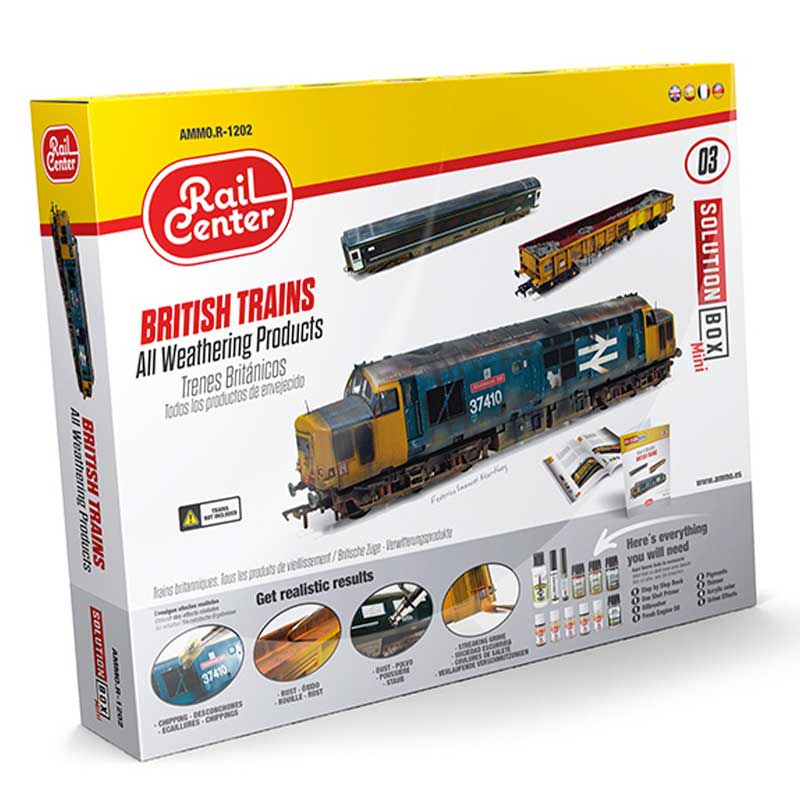 Rail Center Solution Box Mini #03 – British Trains. All Weathering Products AMMO.R-1202 Ammo
