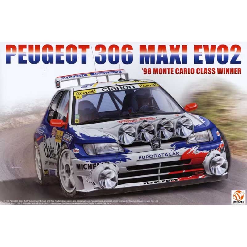 1/24 Peugeot 306 Maxi EVO2 1998 Monte Carlo Rally Class Winner B24026 Beemax 1/24 Peugeot 306 Maxi EVO2 1998 Monte Carlo Rally Class Winner B24026 Beemax