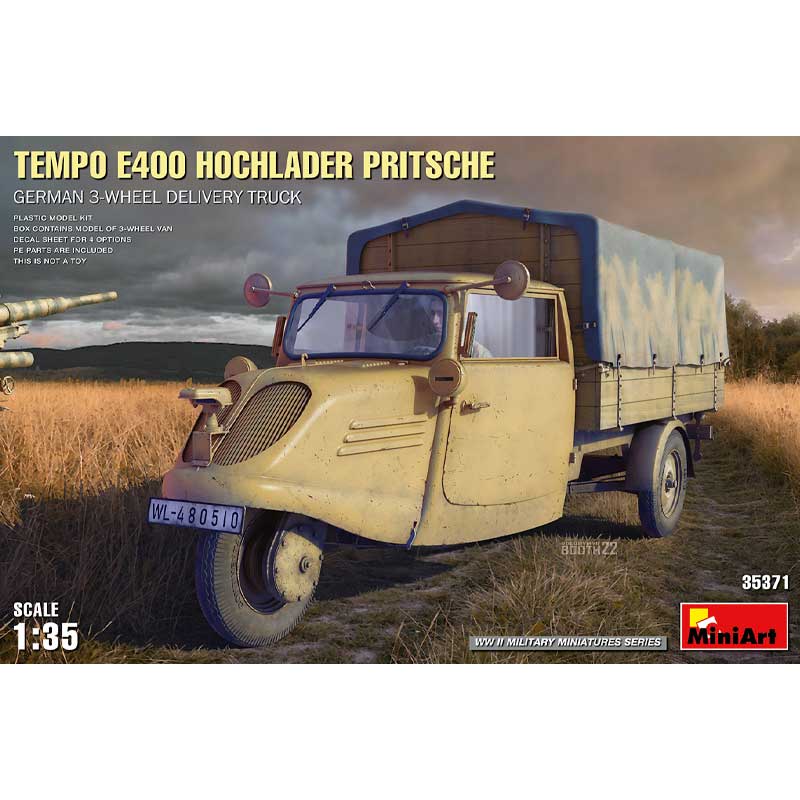Miniart Tempo E400 Hochlader Pritsche 3 Wheeler  (1/35) 35371