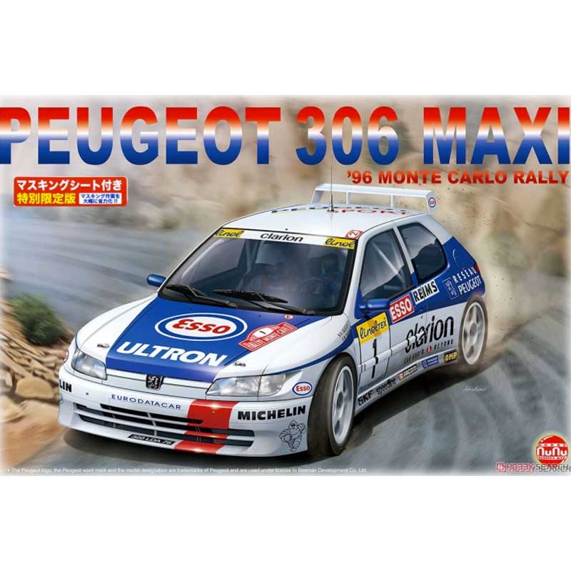 1/24 Peugeot 306 Maxi 1996 Monte Carlo Rally Winner PN24009 NuNu