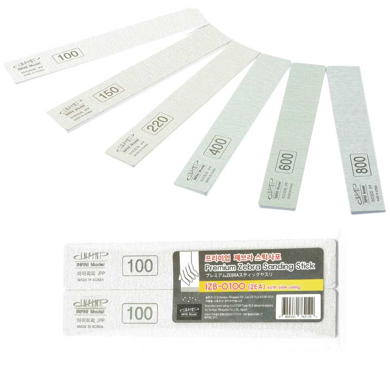 2X Premium Zebra Sanding Stick(Sankyo) #100 Infini Model IZB-0100