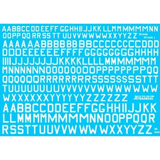 1/72 RAF WWII. White code letters X72199 Xtradecal 1/72 RAF WWII. White code letters X72199 Xtradecal