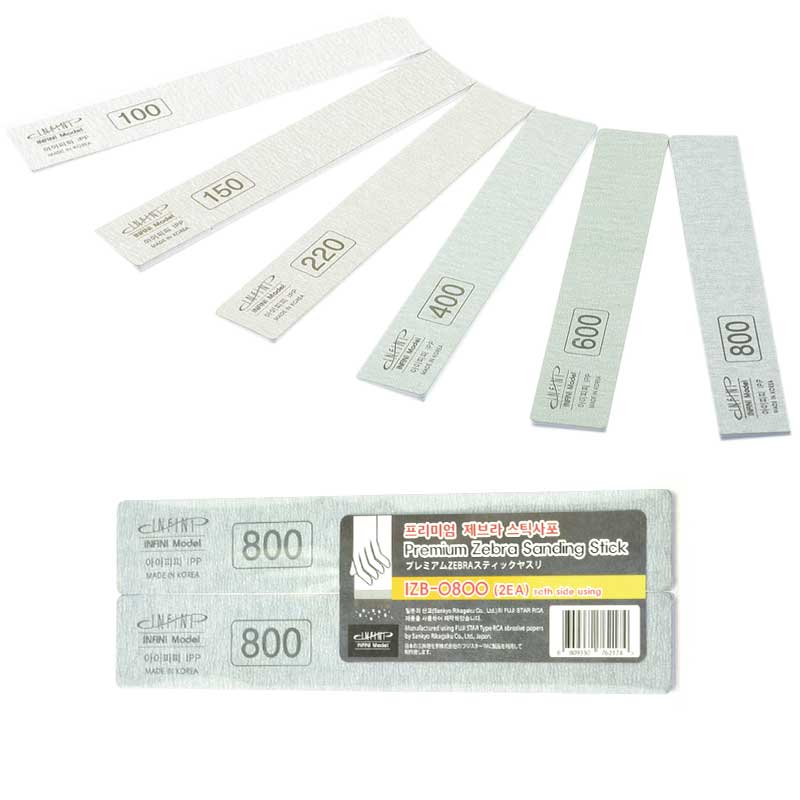 2X Premium Zebra Sanding Stick(Sankyo) #800 Infini Model IZB-0800
