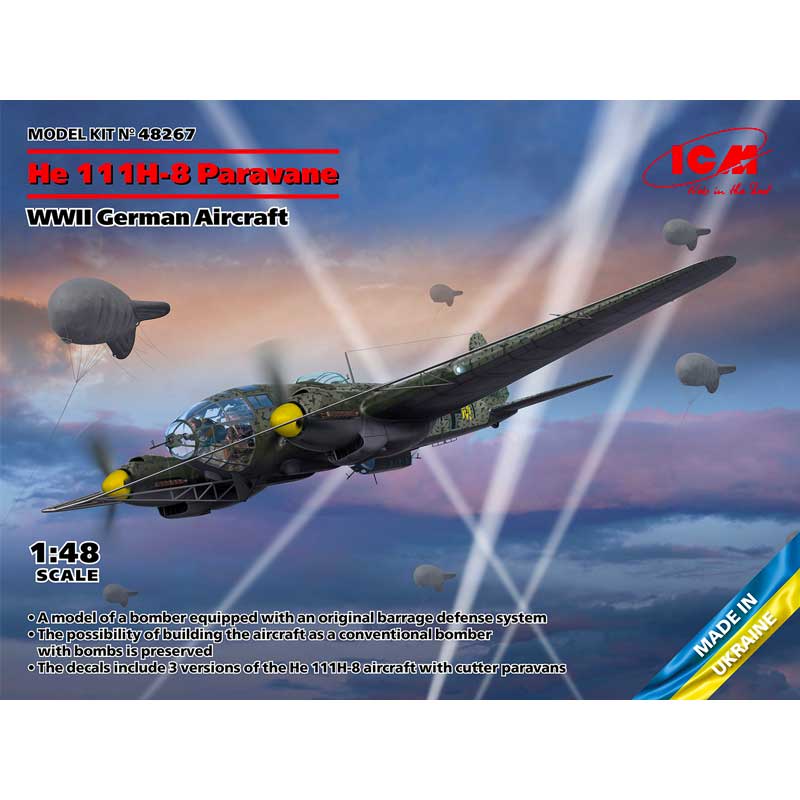 1/48 He 111H-8 Paravane WWII German Aircraft 48267 ICM