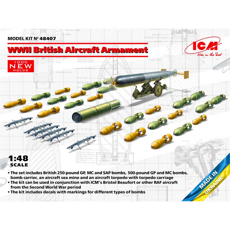 1/48 WWII British Aircraft Armament 48407 ICM
