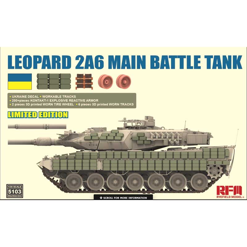 Rye Field Models Leopard 2A6 MBT Ukraine Edition (1/35) RM5103