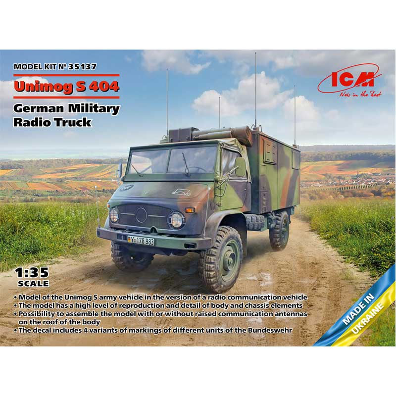 1/35 Unimog S 404, German Military Radio Truck 35137 ICM