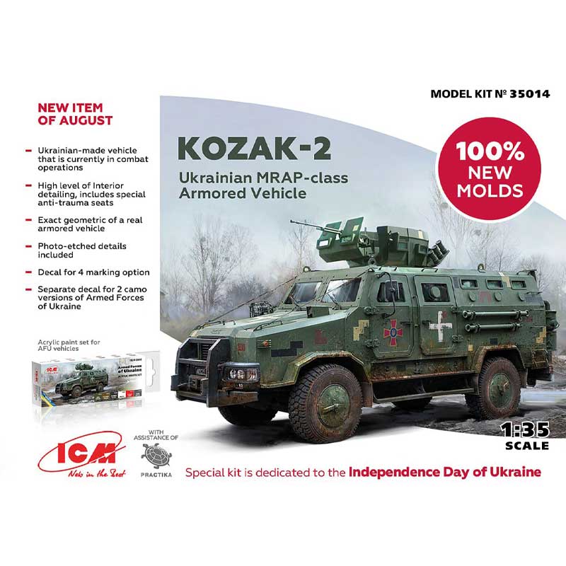 ICM 35014 1/35 Kozak 2 Ukrainian MRAP Class Armored Vehicle