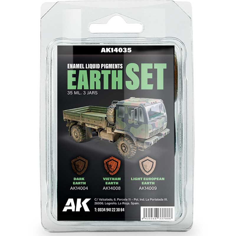 AK Interactive AK14035 Earth Set - Liquid Pigment