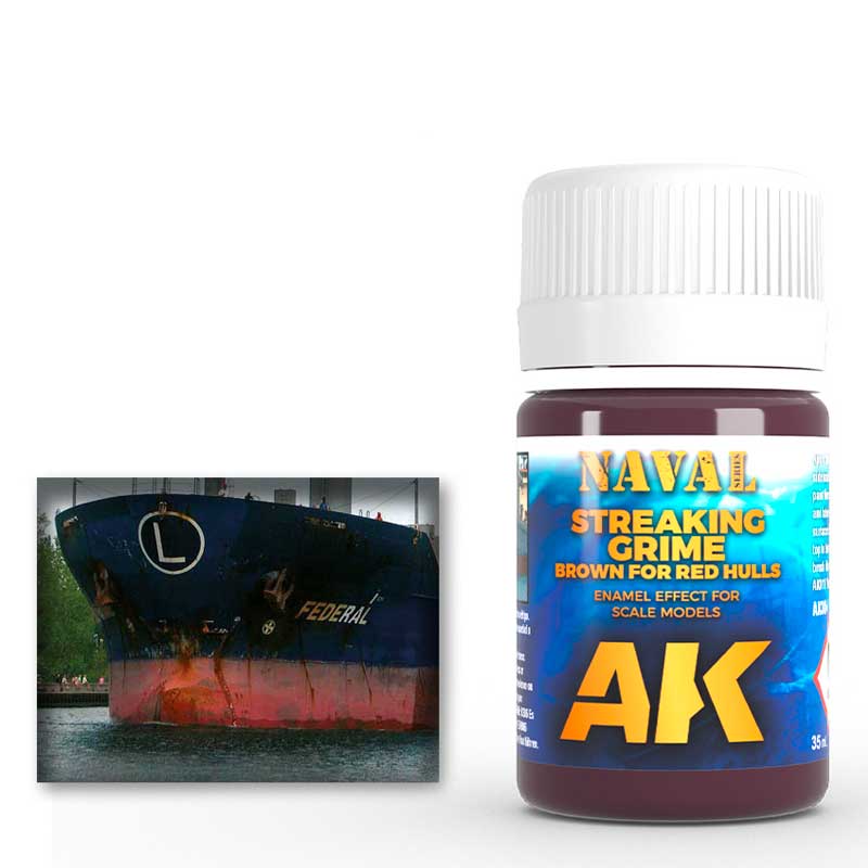 AK Interactive AK304 35ml Brown Streaking Grime For Red Hulls