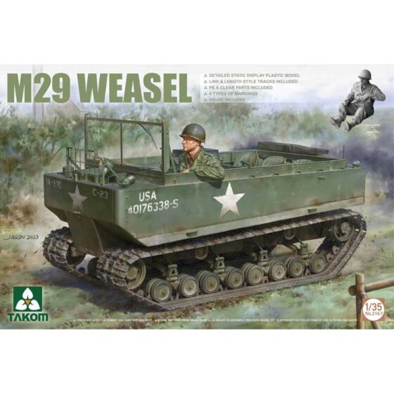 Takom US WWII M29 Weasel Light Tracked Vehicle (1/35) 02167 Takom US WWII M29 Weasel Light Tracked Vehicle (1/35) 02167