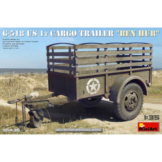 Miniart G-518 US 1t Cargo Trailer "Ben Hur" (1/35) 35436 Miniart G-518 US 1t Cargo Trailer "Ben Hur" (1/35) 35436