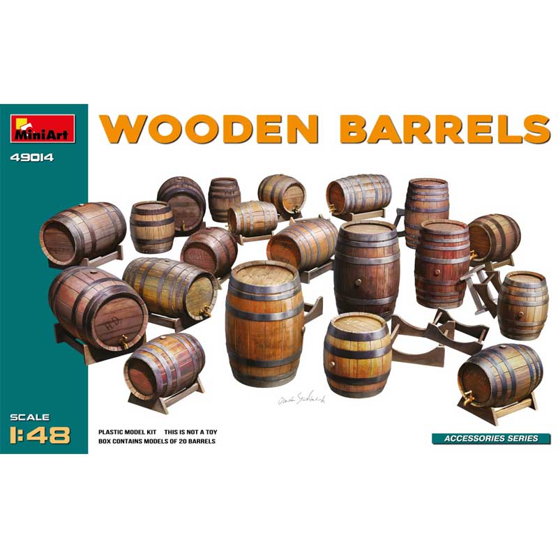 Miniart 49014 1/48 Wooden Barrels