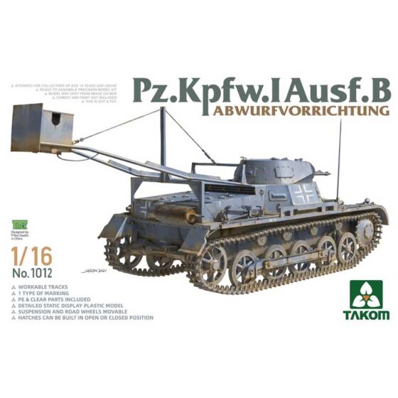 1/16 PzKpfw I Ausf B Abwurfvorrichtung 01012 Takom 1/16 PzKpfw I Ausf B Abwurfvorrichtung 01012 Takom