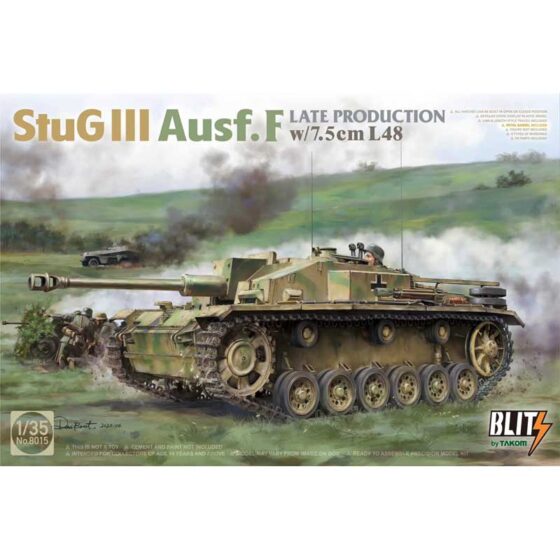 1/35 German StuG III Ausf F Late Production w/ 7.5cm L48 08015 Takom
