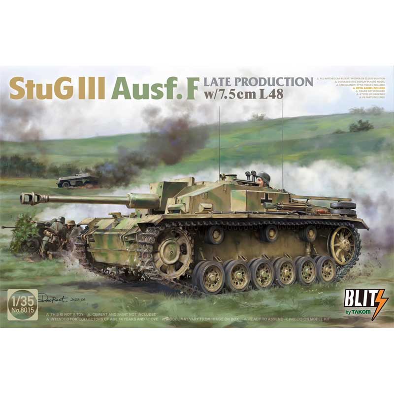 Takom 08015 1/35 German StuG III Ausf F Late Production w/ 7.5cm L48