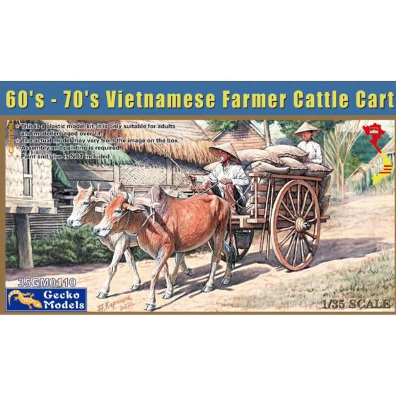 Gecko Models 60's-70's Vietnamese Farmer Cattle Cart (1/35) 35GM0110 Gecko Models 60's-70's Vietnamese Farmer Cattle Cart (1/35) 35GM0110