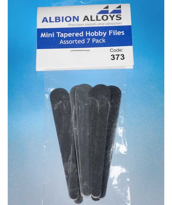 Albion Alloys 373 Mini Tapered Hobby Files - 7 Piece Selection Pack