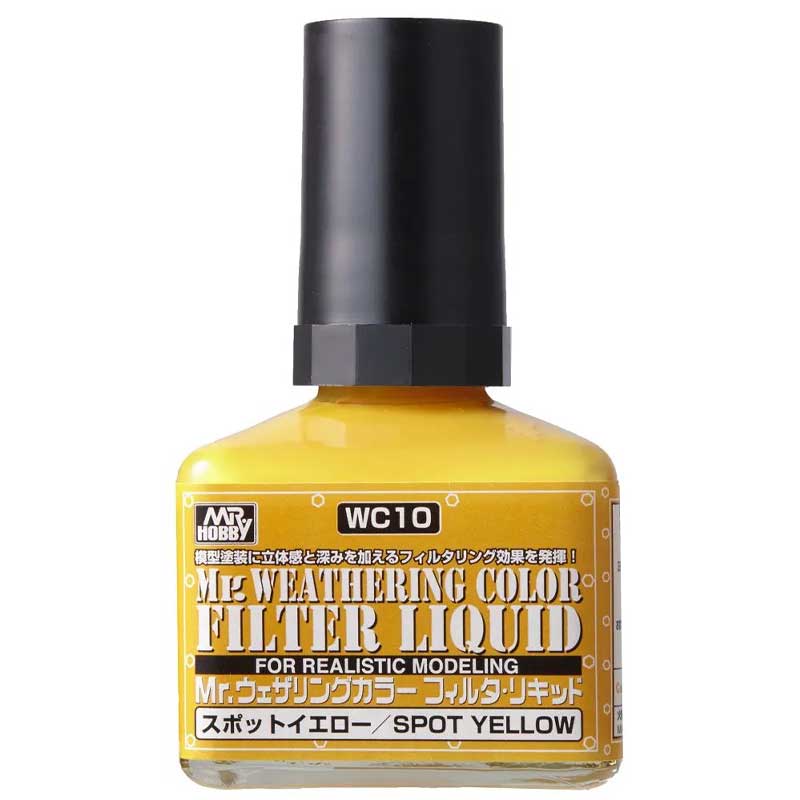 Mr Hobby WC-10 40ml Mr Weathering Color Filter Liquid Spot Yellow