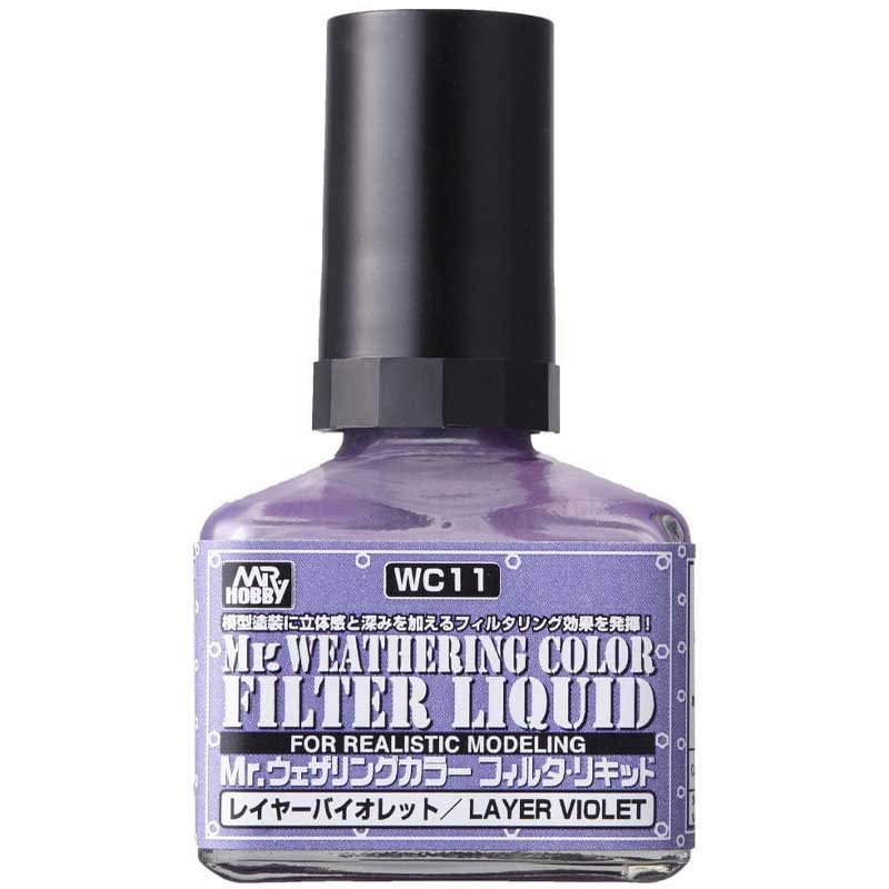 Mr Hobby WC-11 40ml Mr Weathering Color Filter Liquid Layer Violet