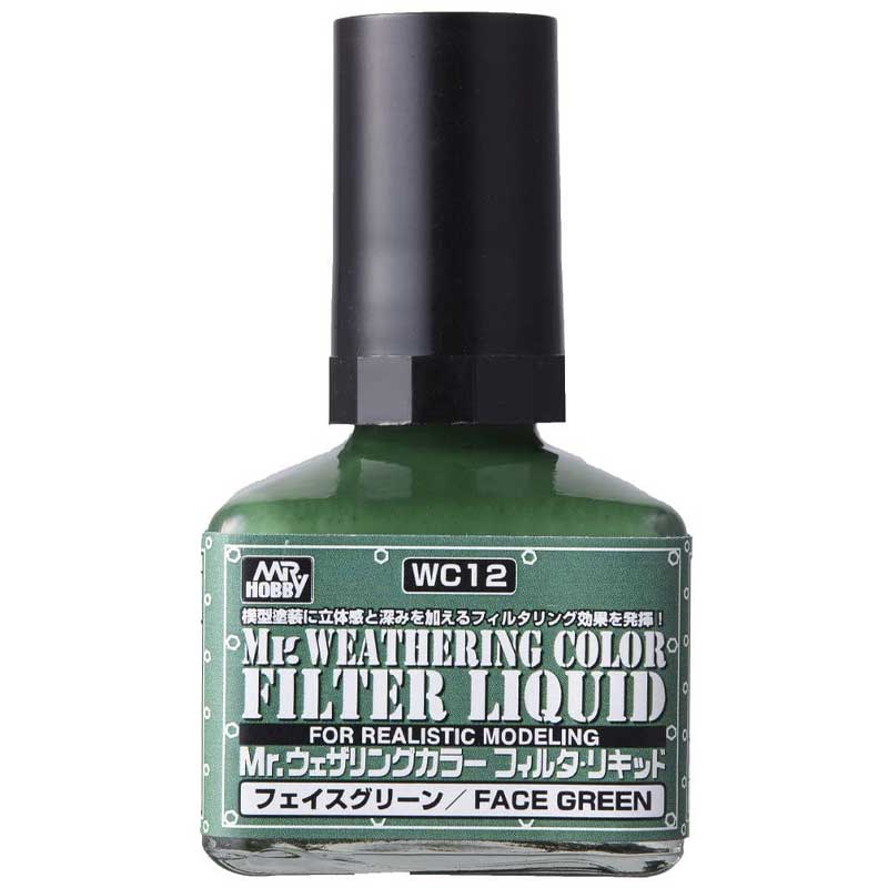 Mr Hobby WC-12 40ml Mr Weathering Color Filter Liquid Face Green