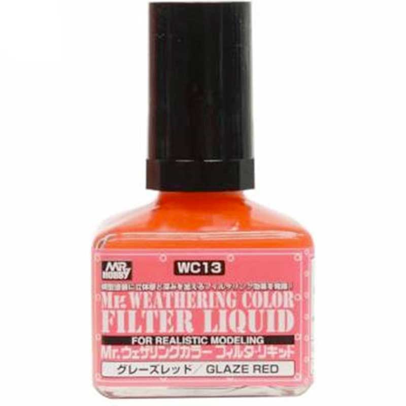 Mr Hobby WC-13 40ml Mr Weathering Color Filter Liquid Glaze Red