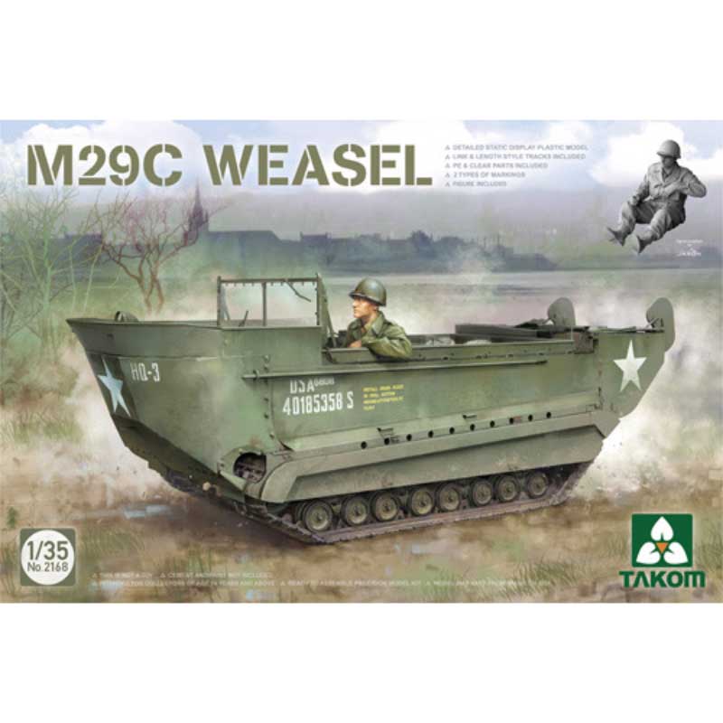 Takom 02168 1/35 US WWII M29C Weasel Light Amphibious Tracked Vehicle