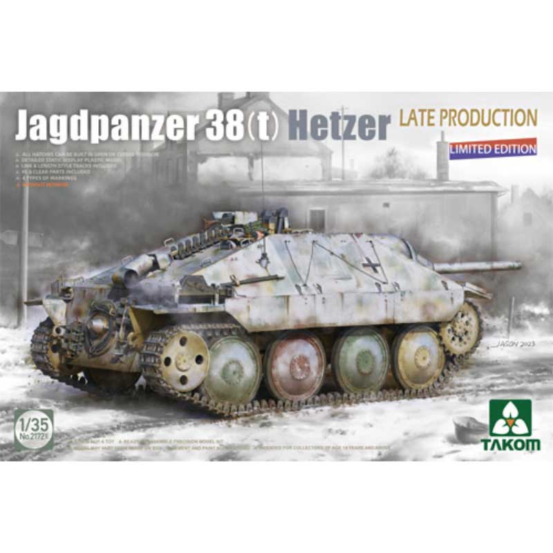 Takom 02172X 1/35 German WWII Jagdpanzer 38(t) Hetzer Late Production Limited Edition