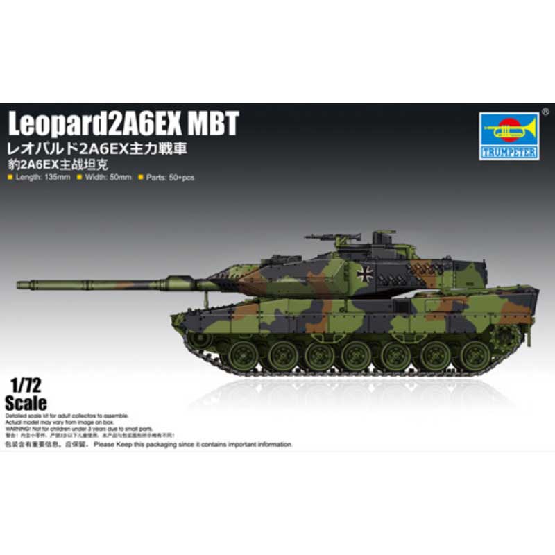 Trumpeter 07192 1/72 German Leopard 2A6EX MBT