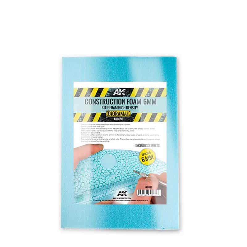 AK Interactive 6mm 195 X 295mm Sheets Construction Foam (2x) AK-8096