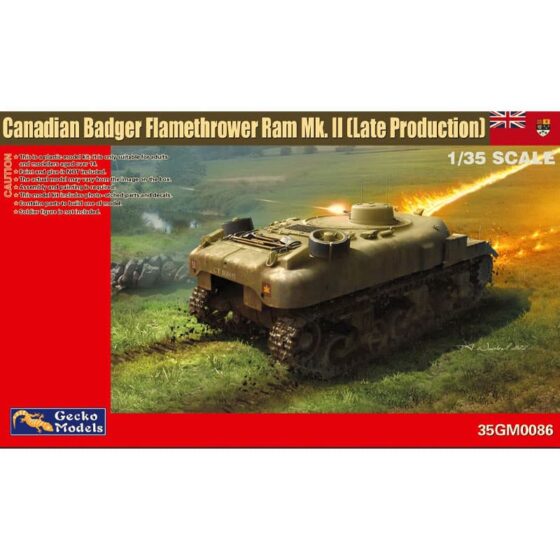 Gecko Models Canadian Badger Flamethrower Ram Mk II (1/35) 35GM0086 Gecko Models Canadian Badger Flamethrower Ram Mk II (1/35) 35GM0086