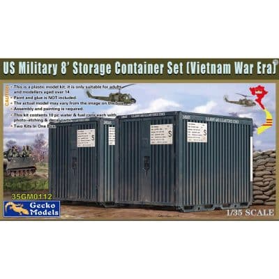 Gecko Models 8ft US Storage Container Set, Vietnam War (1/35) 35GM0112