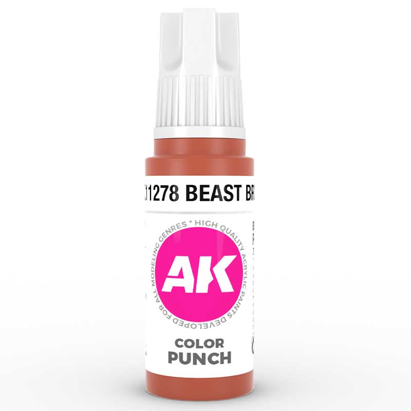 AK Interactive AK11278 17ml Beast Brown Color Punch