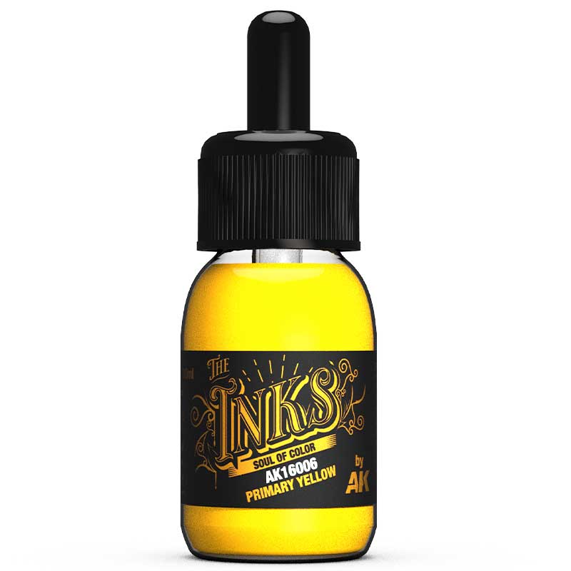 AK Interactive AK16006 30ml Primary Yellow - The Inks