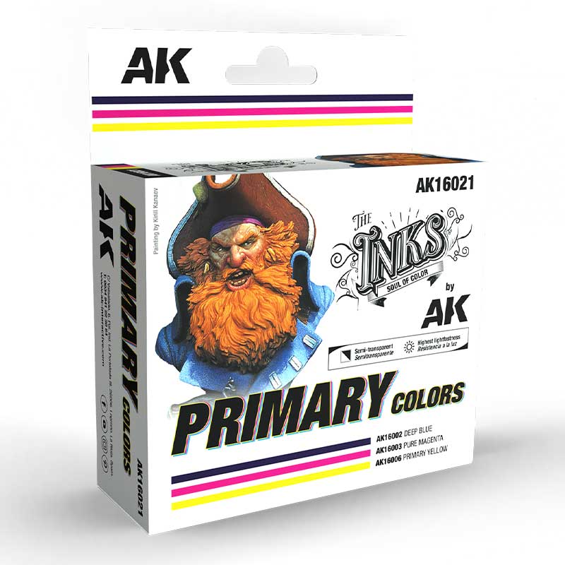 AK Interactive AK16021 Primary Colors Set - Set - The Inks