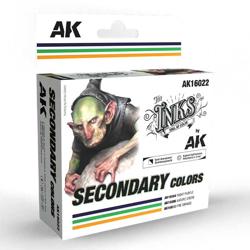 AK Interactive AK16022 Secondary Colors Set - Set - The Inks