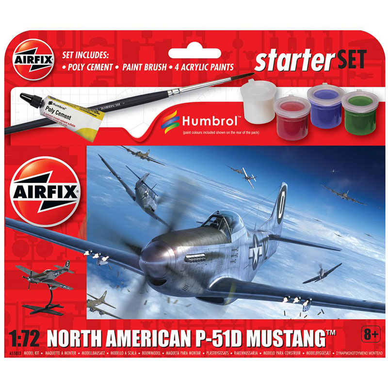 Airfix A55013 1/72 Starter Set - North American P-51D Mustang