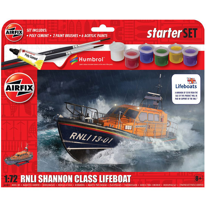 Airfix A55015 1/72 Starter Set - RNLI Shannon Class Lifeboat