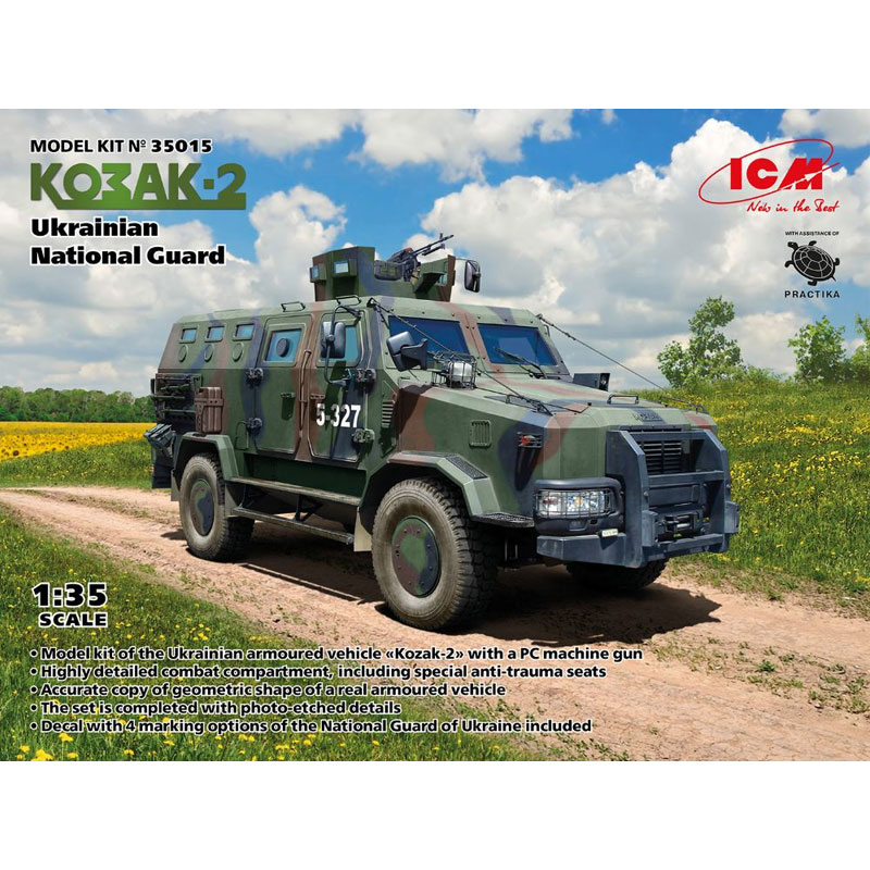 ICM 35015 1/35 Kozak-2 Ukrainian National Guard