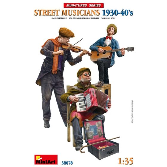 Miniart Street Musicians 1930-40s 38078 (1/35) 38078 Miniart Street Musicians 1930-40s 38078 (1/35) 38078