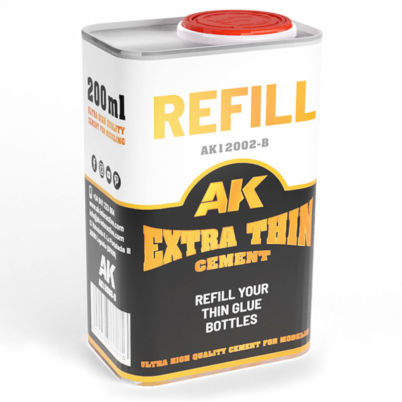 AK Interactive AK12002-B 200ml Refill Extra Thin Cement
