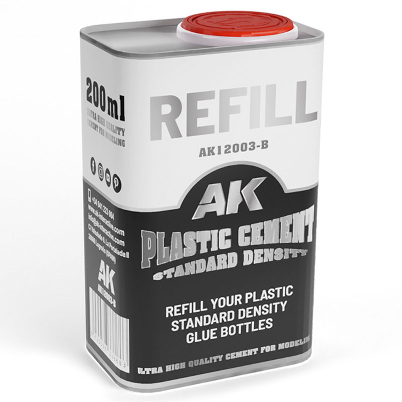 AK Interactive AK12003-B 200ml Refill Plastic Cement